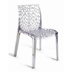 Moderní plastová stohovatelná židle z odolného polykarbonátu GRUVYER 3 barvy 
