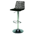 Barová židle se stavitelnou výškou (82-104cm) Spider Bar. Odolný polykarbonátový sedák. Moderní vzhled - chrom+transparentní plast.Ve více barvách 9. 