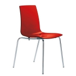 Moderní jídelní a konferenční židle LOLLIPOP Odolný polykarbonát Stohovatelná, 7 barev 