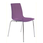 Moderní jídelní a konferenční židle CALIMA Odolný polykarbonát + chrom podnož Stohovatelná. 