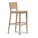 Elegantní, moderní barová židle. SOKO BAR Sedák masiv, nebo čalouněný. Více odstínů moření a látek. 