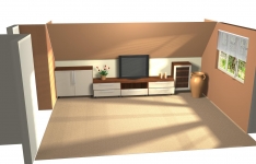 3D návrh obýváku 