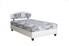 postel JEANS 90, 100, 120 a 140 cm šíře spaní . Český výrobce .Výběr z mnoha tipů matrací. Velký výběr látek, vše v jedné ceně. 