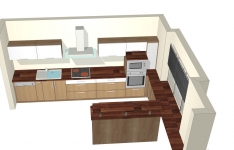 Kuchyňská linka - návrh ve 3D 